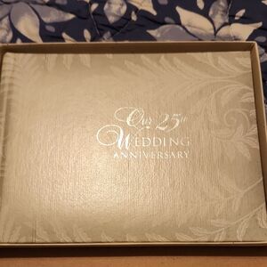 Silver 25th Anniversary Party Guestbook